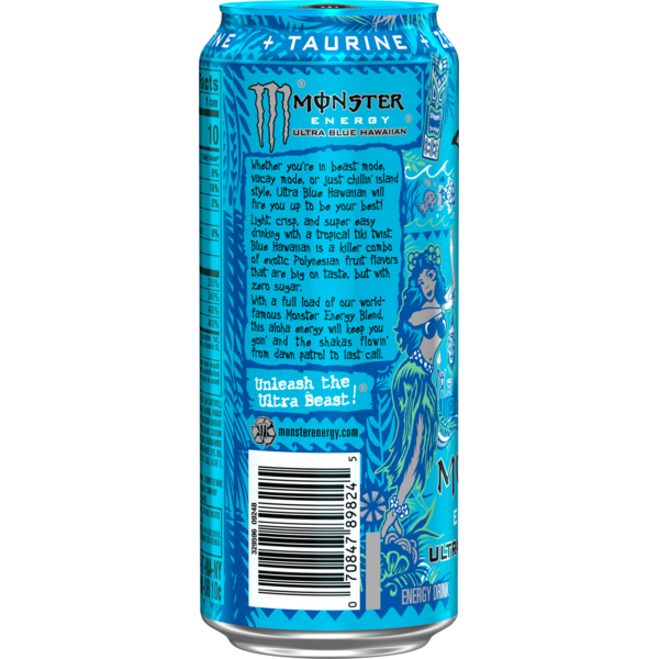 Monster Energy Ultra Blue Hawaiian Zero Sugar 473ml