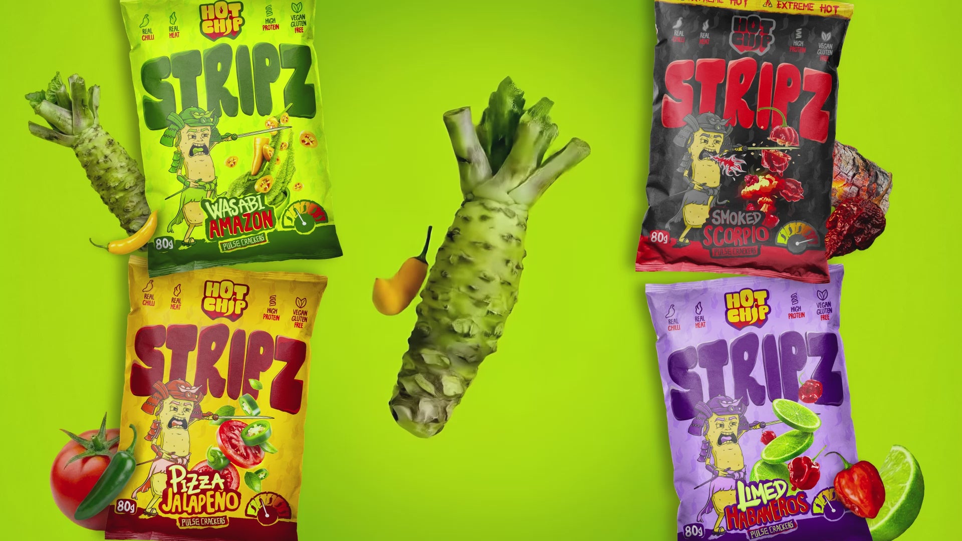 Hot Chip Stripz 4er Mix