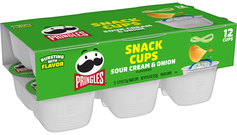 Pringles Sour Cream Snack Stacks 12er Pack – 12 × 19 g Portionsbecher